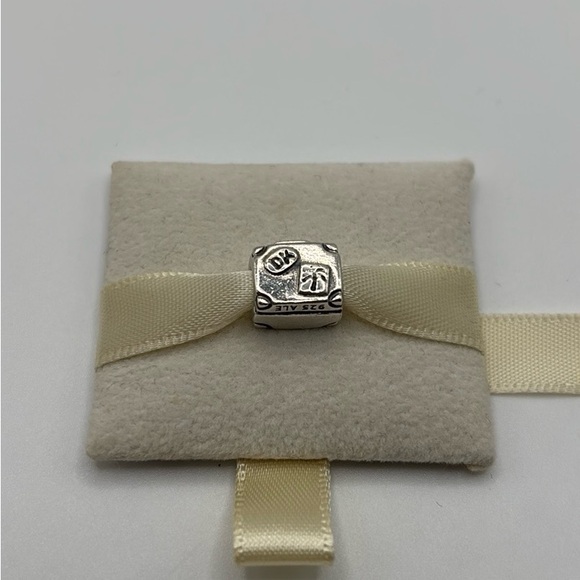 Pandora Retired Sterling Silver Suitcase Bracelet Charm Bead - Picture 2 of 6